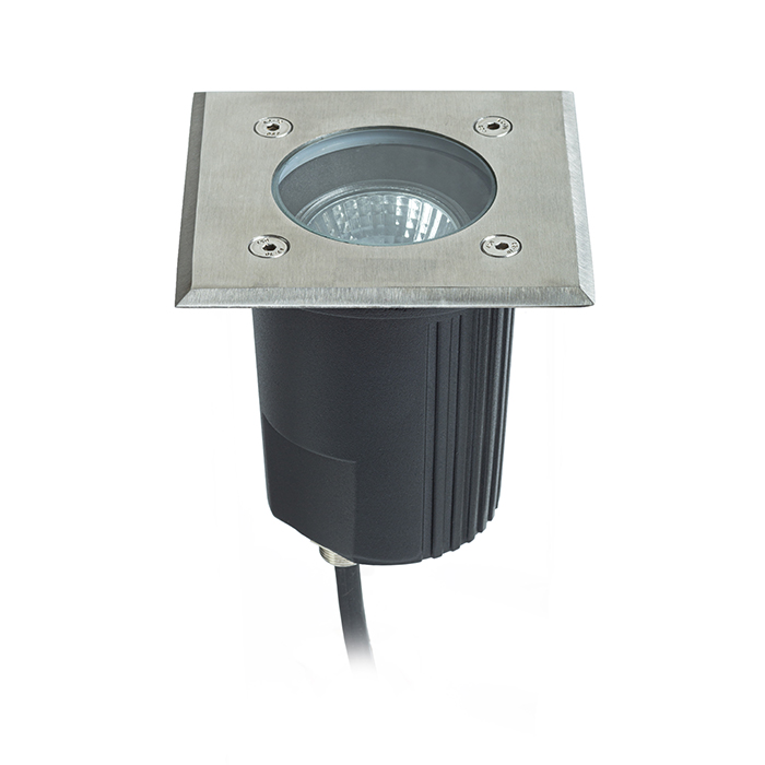 Corp de iluminat exterior încastrat în pământ, ORBU SQ 10 oţel inoxidabil 230V LED GU10 15W IP67