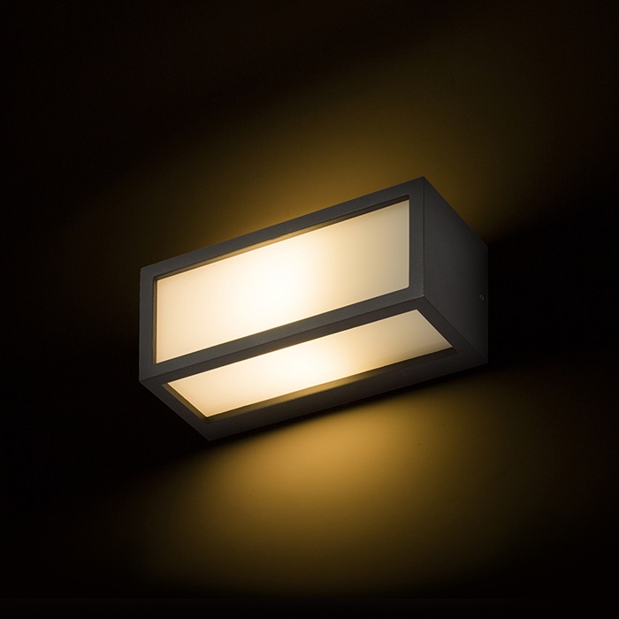 Corp de iluminat exterior montat pe perete pentru sursă de lumină economică E27 cu iluminare, DURANT de antracit 230V LED 15W IP54