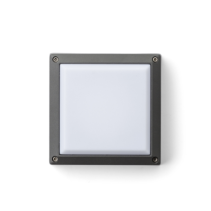 Corp de iluminat exterior montat pe perete pentru sursă de lumină economică GX53 cu iluminare DELTA 145, suprafață, antracit, 230V, 9W, IP54
