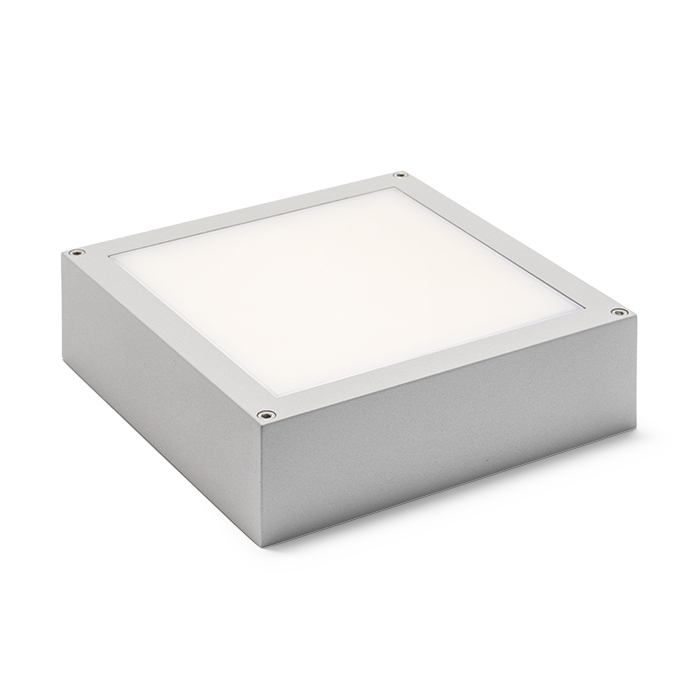 Corp de iluminat exterior montat pe suprafață cu tehnologie LED, SCOTT de tavan gri argintiu 230V 9.8W IP54 3000K
