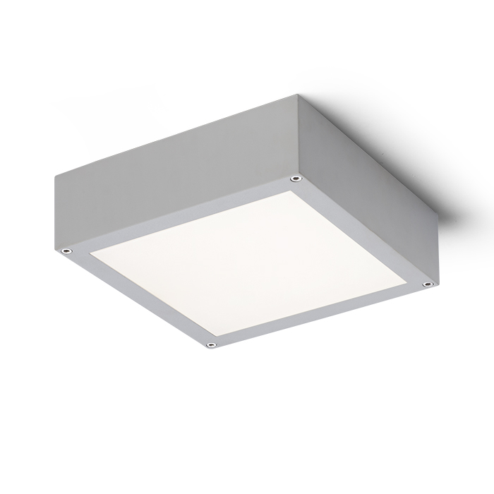 Corp de iluminat exterior montat pe suprafață cu tehnologie LED, SCOTT de tavan gri argintiu 230V 9.8W IP54 3000K