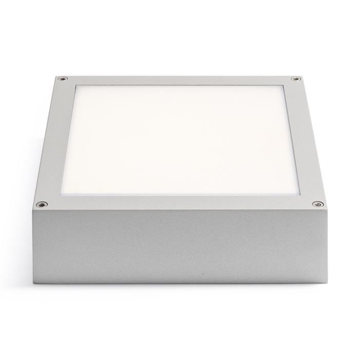 Corp de iluminat exterior montat pe suprafață cu tehnologie LED, SCOTT de tavan gri argintiu 230V 9.8W IP54 3000K