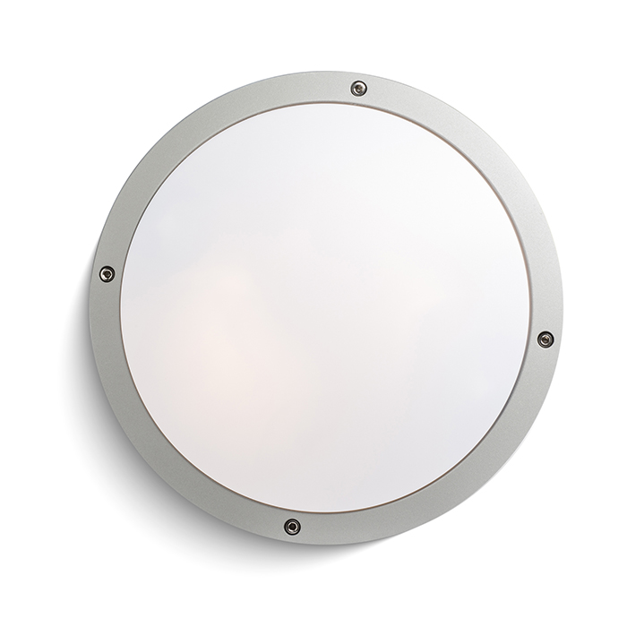 Corp de iluminat exterior pentru două surse de lumină cu economie de energie, SONNY de tavan gri argintiu 230V LED E27 2x15W IP54