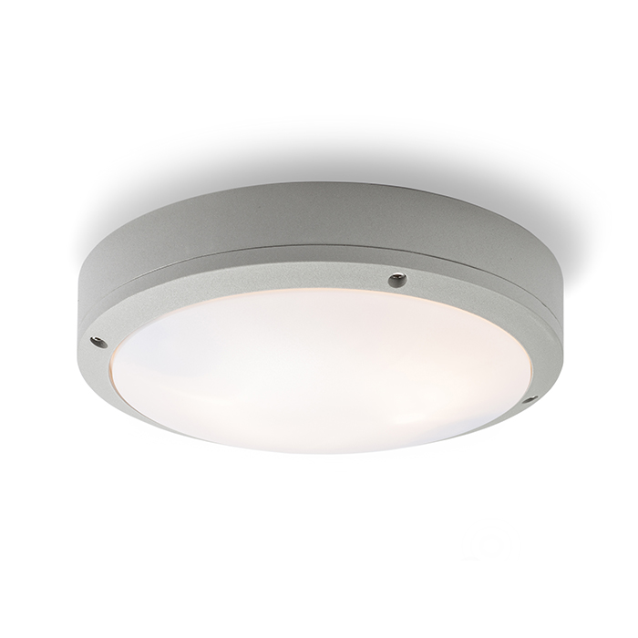 Corp de iluminat exterior pentru două surse de lumină cu economie de energie, SONNY de tavan gri argintiu 230V LED E27 2x15W IP54