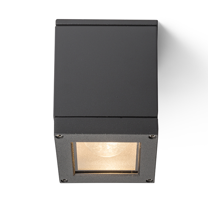 Corp de iluminat exterior pentru surse de lumina LED PAR20, QUADRA M de tavan antracit 230V E27 8W IP54