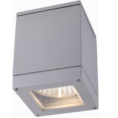 Corp de iluminat exterior pentru surse de lumina LED PAR20, QUADRA M de tavan gri argintiu 230V E27 8W IP54