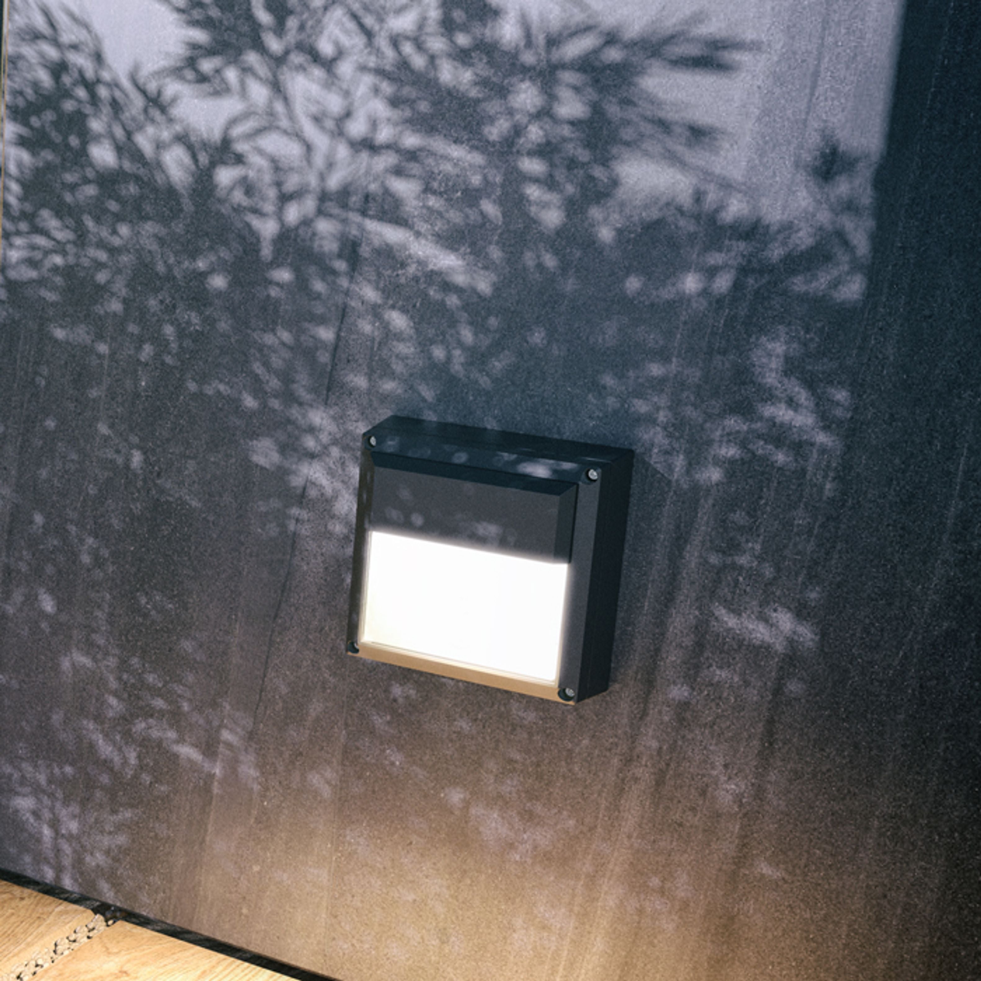 Corp de iluminat exterior, potrivit pentru terase și intrări în casă pentru sursă de lumină, DELTA 145 de perete antracit 230V GX53 9W IP54