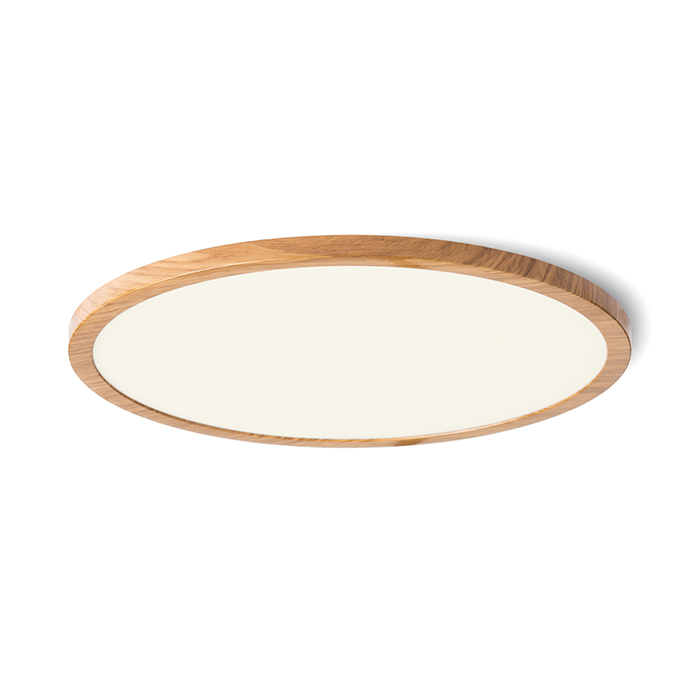 Corp de iluminat foarte subțire încastrat circular pentru LED-uri de înaltă luminozitate, HUE R 22 decor fag 230V LED 24W 3000K