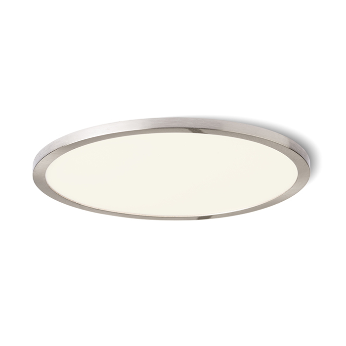 Corp de iluminat foarte subțire încastrat circular pentru LED-uri de înaltă luminozitate, HUE R 22 nichel mat 230V LED 24W 3000K