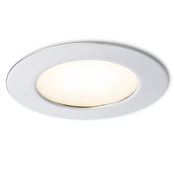 Corp de iluminat încastrat cu LED diode cu adâncime redusă, INEZ R crom 12V= 3W IP44 3000K