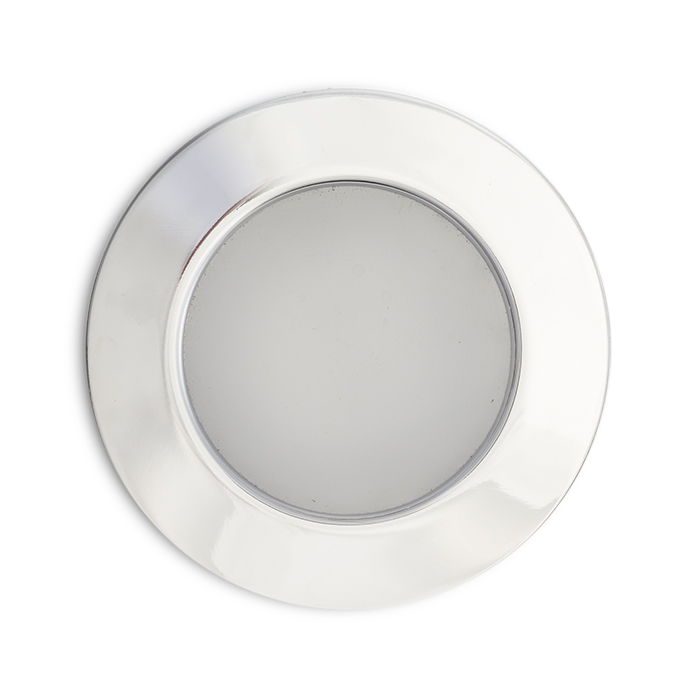 Corp de iluminat încastrat cu LED diode cu adâncime redusă, INEZ R crom 12V= 3W IP44 3000K