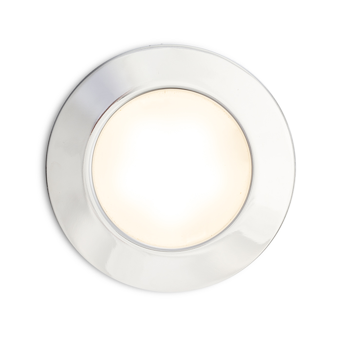 Corp de iluminat încastrat cu LED diode cu adâncime redusă, INEZ R crom 12V= 3W IP44 3000K