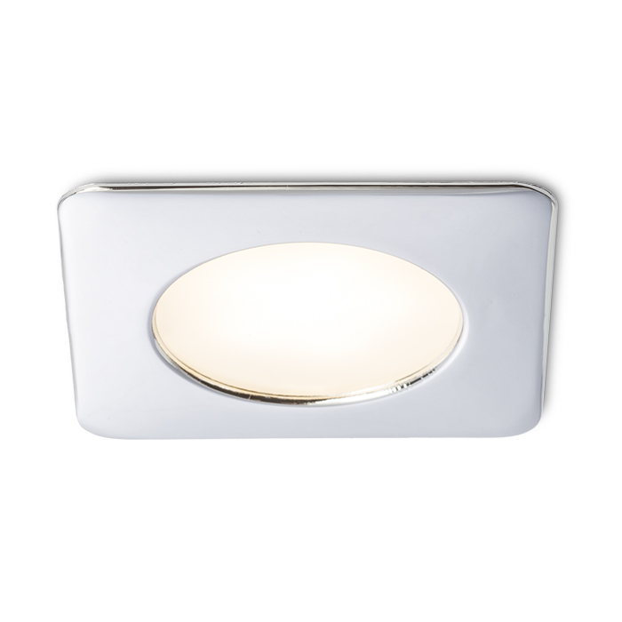 Corp de iluminat încastrat cu LED diode cu adâncime redusă, INEZ SQ crom 12V= 3W IP44 3000K