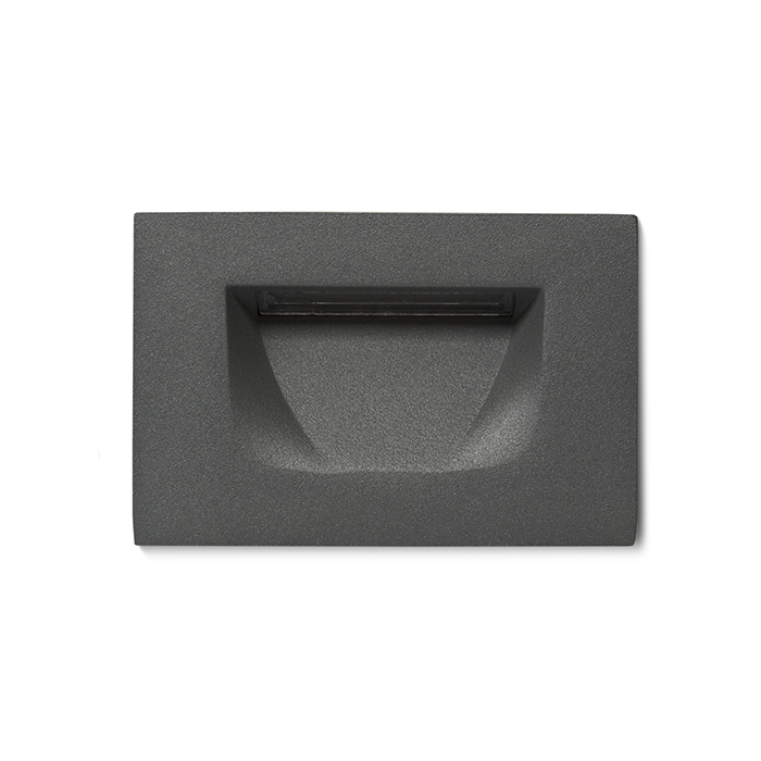 Corp de iluminat încastrat de perete cu LED pentru iluminarea orientativă a trotuarelor, scărilor, PER antracit 230V 3W IP54 3000K