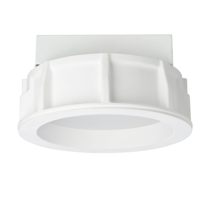 Corp de iluminat încastrat din gips cu abajur din policarbonat mat, MIA R în rigips/acril satinat 230V LED E27 2x11W