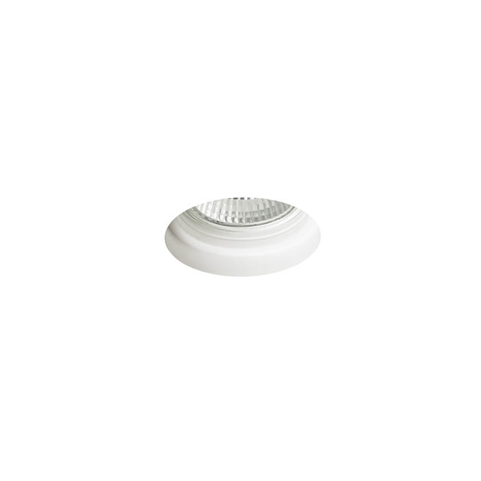 Corp de iluminat încastrat din gips cu finisaj fără rame pentru sursă de lumină cu soclu GU10, DANDY R în rigips 230V LED 8W