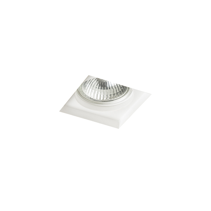 Corp de iluminat încastrat din gips cu finisaj fără rame pentru sursă de lumină cu soclu GU10, DANDY SQ în rigips 230V LED 8W