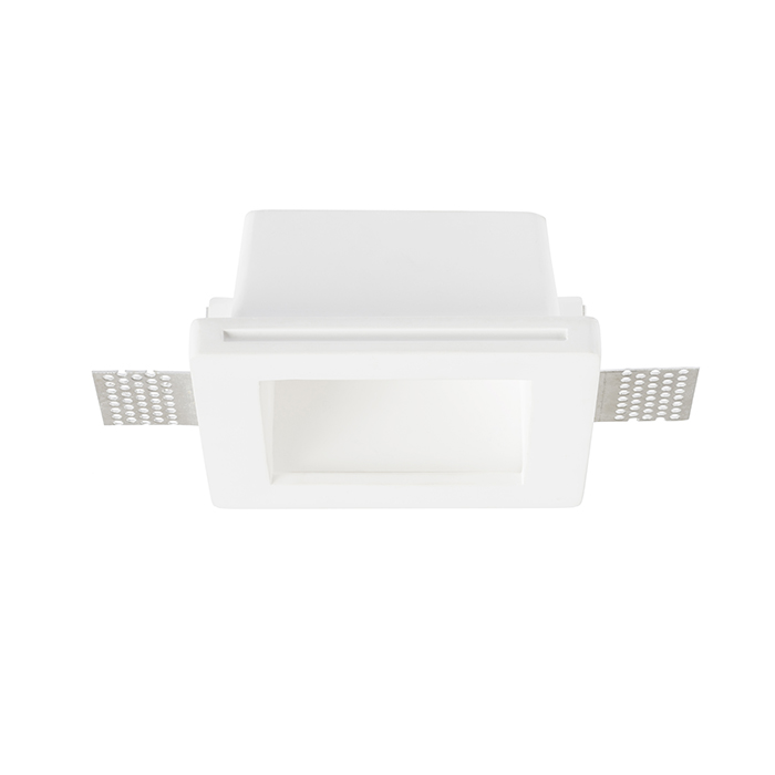 Corp de iluminat încastrat din gips, fără ramă pentru sursă de lumină cu soclu GU10, DAG SQ în rigips 230V LED 8W