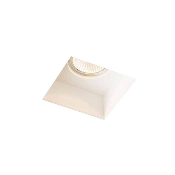 Corp de iluminat încastrat din gips, fără ramă pentru sursă de lumină cu soclu GU10, DAG SQ în rigips 230V LED 8W