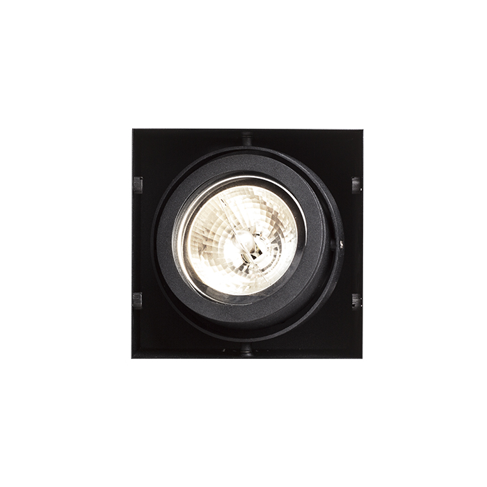 Corp de iluminat încastrat fără ramă cu plasare cardanică a sursei de lumină, ELECTRA I negru 12V LED G53 15W