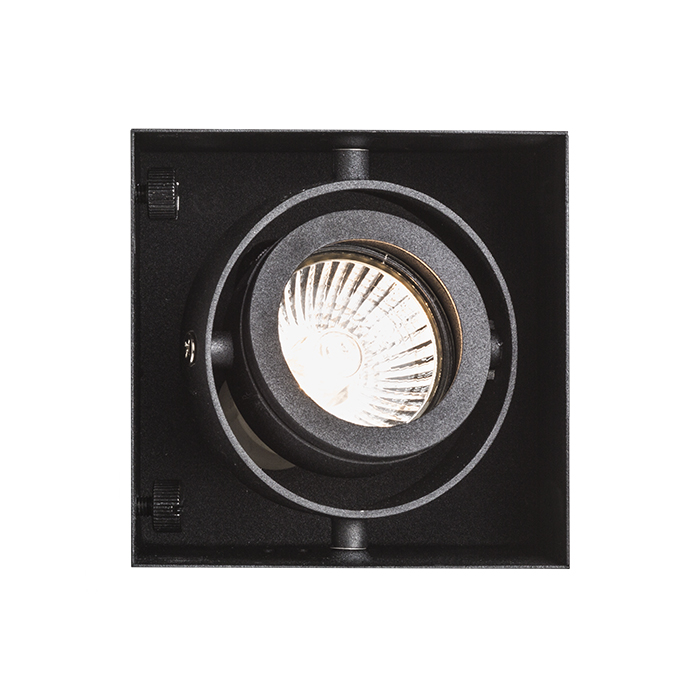 Corp de iluminat încastrat fără ramă cu plasare cardanică a sursei de lumină, ELECTRA I negru 230V GU10 50W