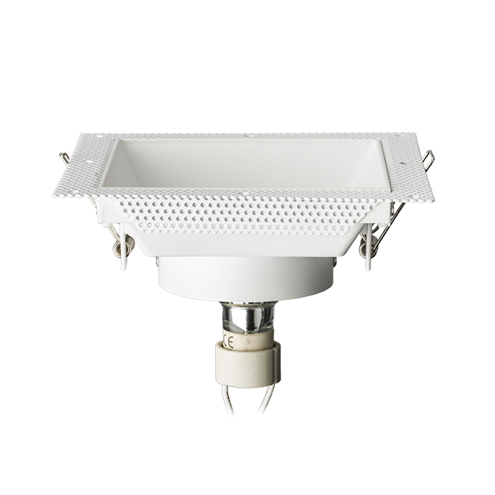 Corp de iluminat încastrat fără ramă pentru sursă de lumină cu soclu GU10, IPSO SQ frameless alb 230V LED 8W