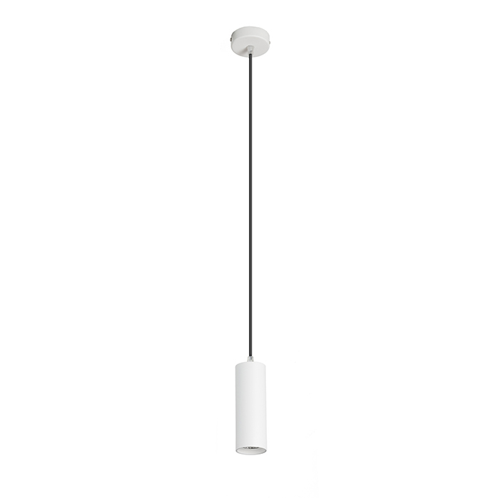 Corp de iluminat LED cilindric supsendat potrivit pentru suspendare deasupra la contoare de bar ori, MAVRO suspendat alb 230V 12W 38° 3000K