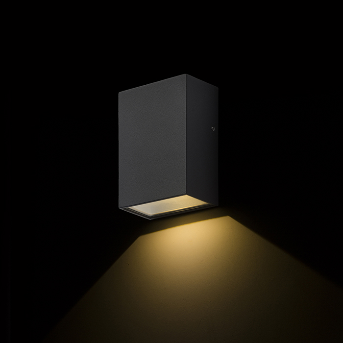 Corp de iluminat LED de exterior de perete pentru iluminare unidirecțională, PEKKO negru 230V 3W 67° IP54 3000K