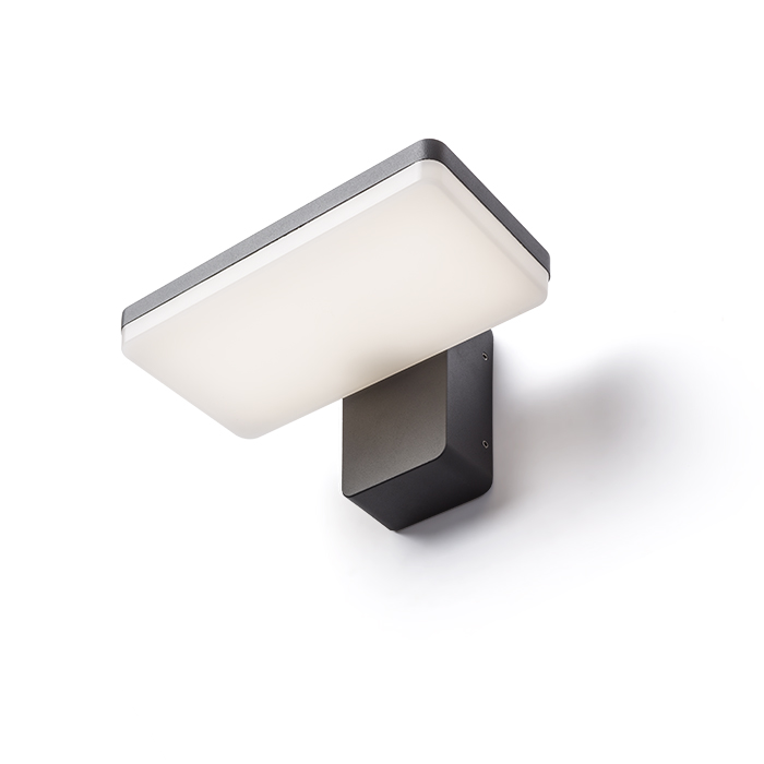 Corp de iluminat LED de perete cu iluminare în jos din aluminiu turnat sub presiune, RINA antracit 230V 12W IP65 3000K