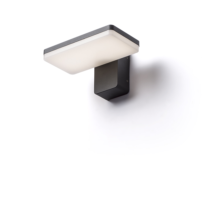 Corp de iluminat LED de perete cu iluminare în jos din aluminiu turnat sub presiune, RINA antracit 230V 12W IP65 3000K