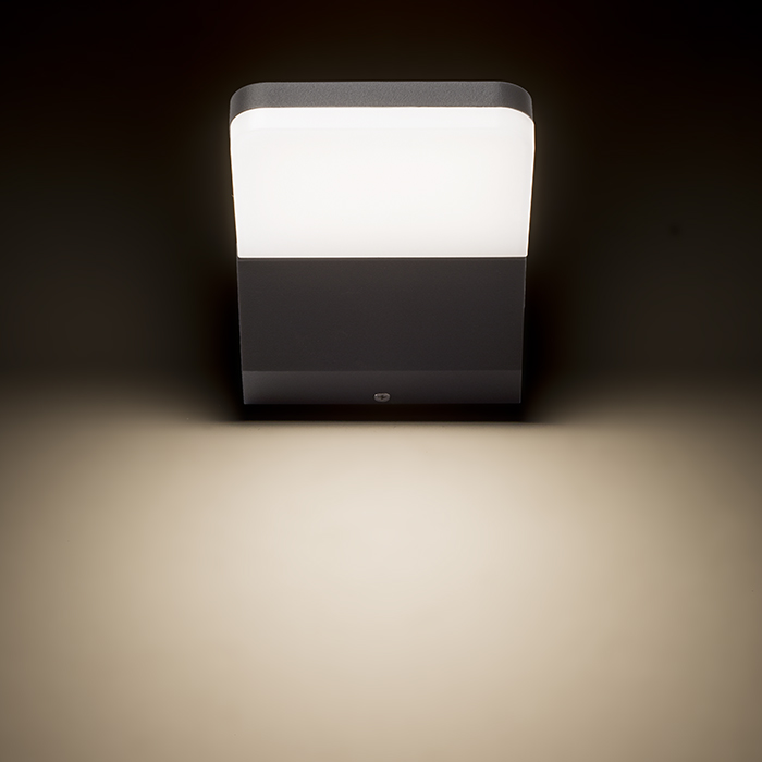 Corp de iluminat LED de perete cu iluminare în jos din aluminiu turnat sub presiune, VIRGO antracit 230V 9W IP65 3000K