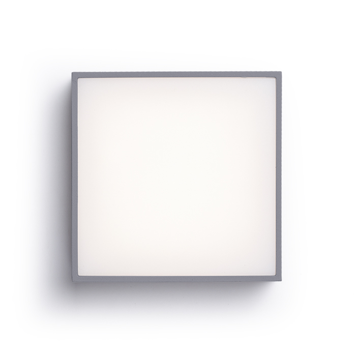 Corp de iluminat LED exterior din aluminiu turnat sub presiune cu difuzor opal, BONO montat pe suprafață antracit 230V 4W IP65 3000K