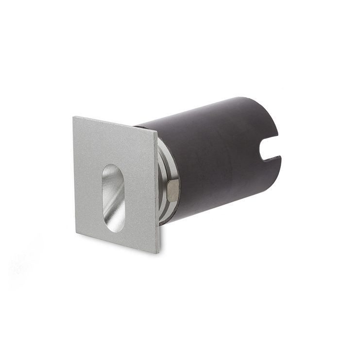 Corp de iluminat LED încastrat în perete, potrivit pentru iluminarea orientativă a coridoarelor și, MEMPHIS SQ în perete gri argintiu 230V 3W 60° 3000K