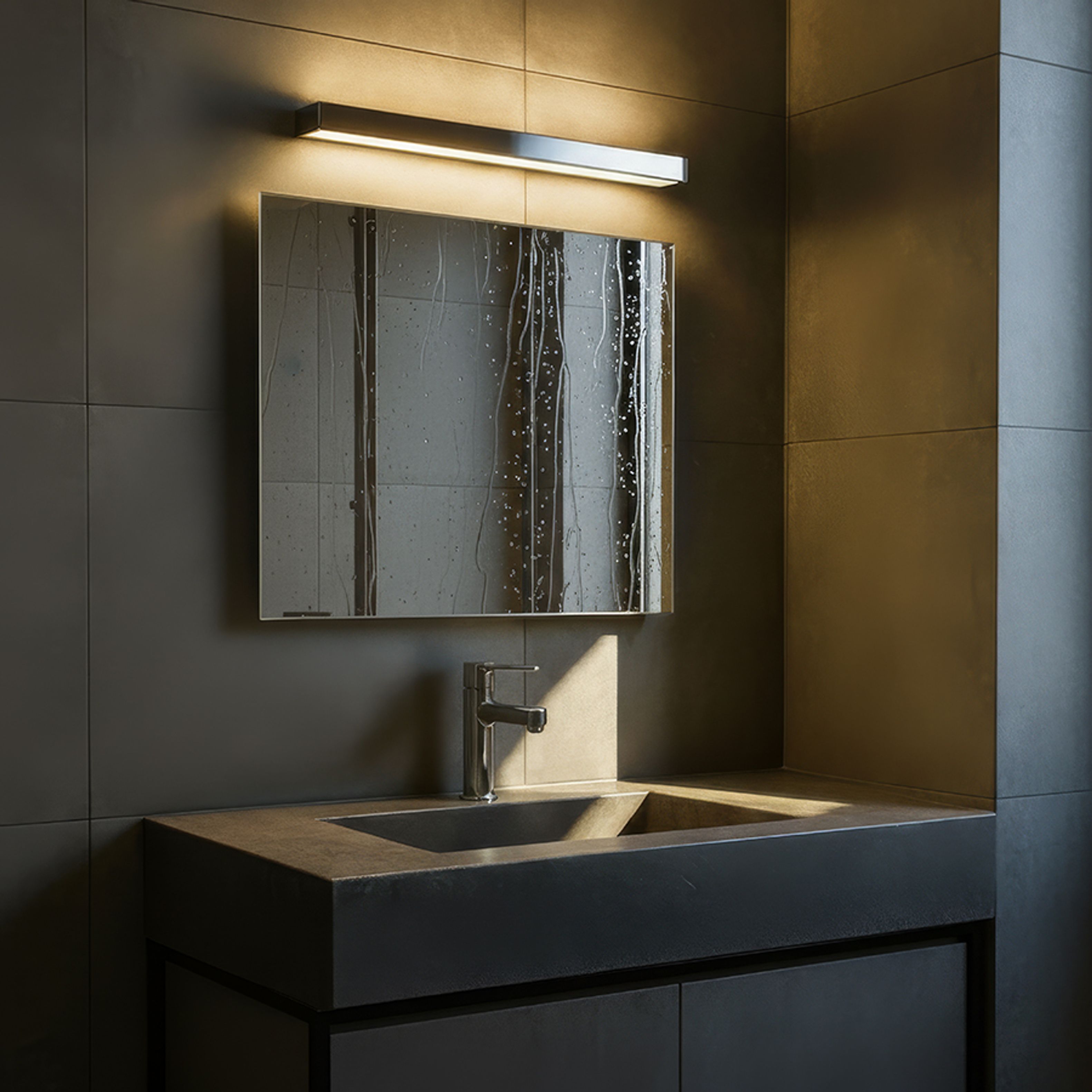 Corp de iluminat LED linear de perete cu iluminare SUS / JOS, MARINA LED 60 de crom 230V 19W IP44 3000K