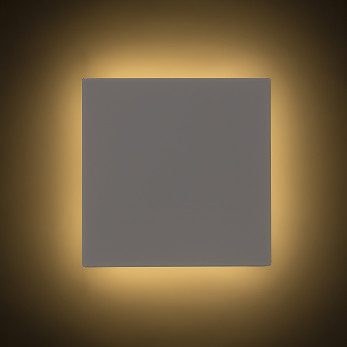 Corp de iluminat LED pătrat montat pe perete pentru iluminare indirectă prin reflectare din perete, ATHI de alb 230V 9.6W IP54 3000K