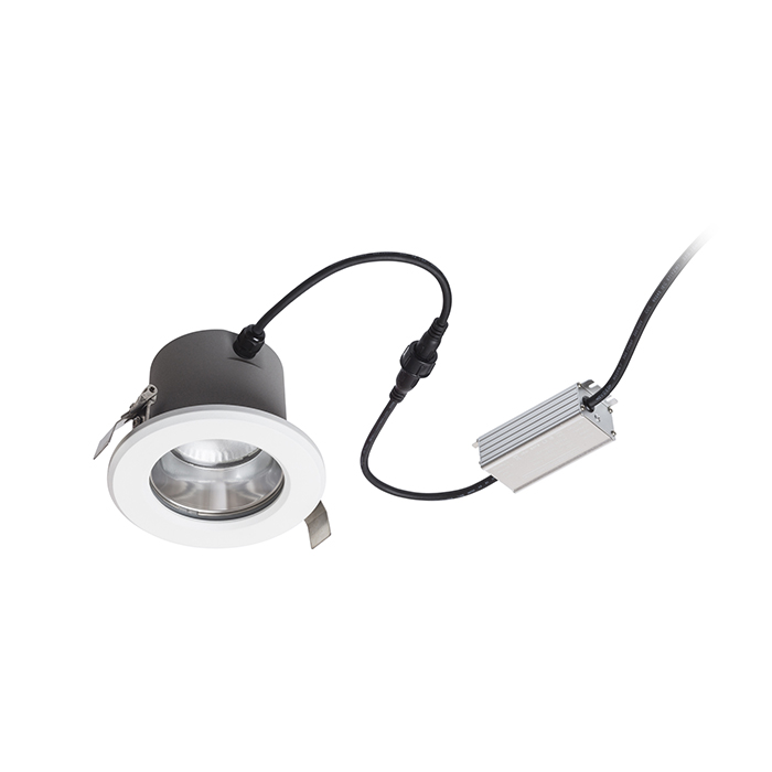 Corp de iluminat LED solid pentru instalare încastrată în tavane exterioare, NAVY alb 230V 15W 36° IP65 2700K