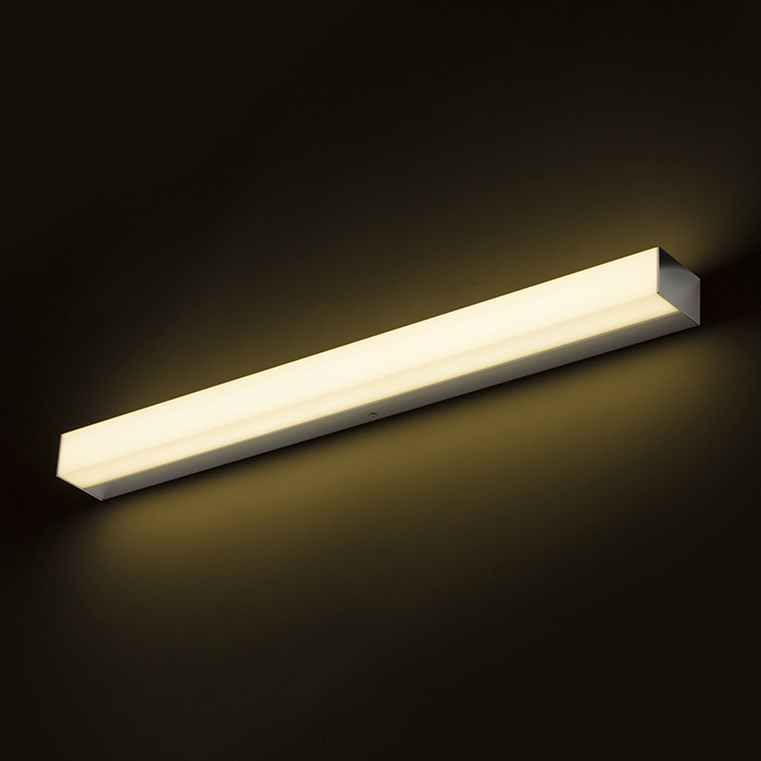 Corp de iluminat linear LED pentru baie, LEVIA 60 de perete crom 230V 12W 120° IP44 3000K