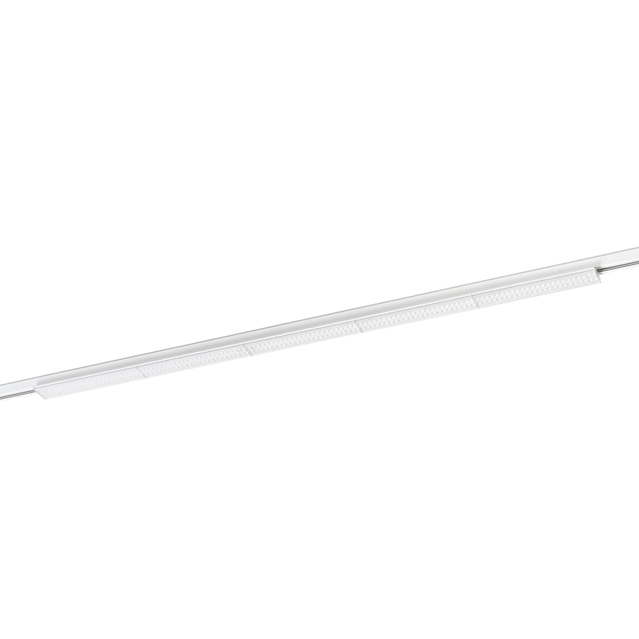 Corp de iluminat liniar cu iluminare spațială pentru sine cu 3 circuite, FLATLINE 150 șină cu 3-circuite alb 230V LED 50W 90° 3000K