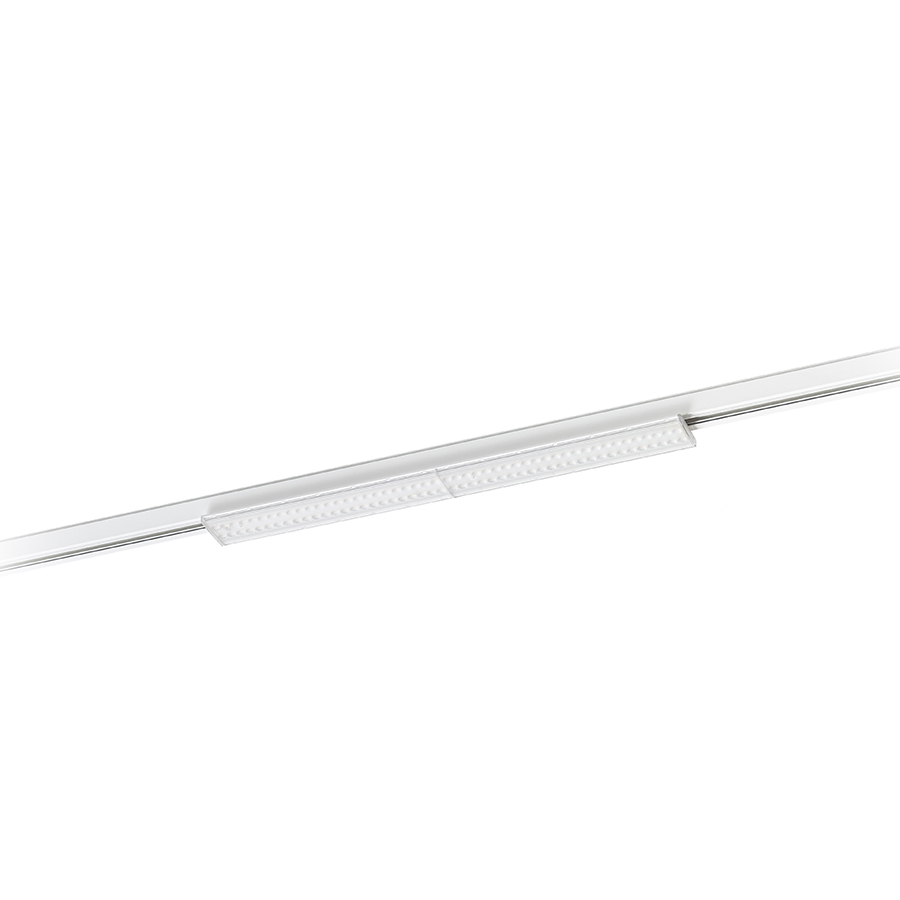 Corp de iluminat liniar cu iluminare spațială pentru sine cu 3 circuite, FLATLINE 60 șină cu 3-circuite alb 230V LED 24W 90° 3000K