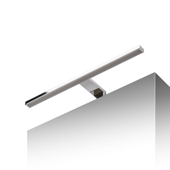 Corp de iluminat liniar pentru baie LED pe un cuier pentru montarea pe un dulap sau pe un raft, BALEA 500 pe crom 230V 7W 120° IP44 3000K
