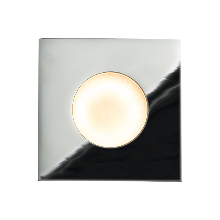 Corp de iluminat metalic încorporat, potrivit pentru medii, SPLASH SQ încastrat crom 230V LED GU10 8W IP65