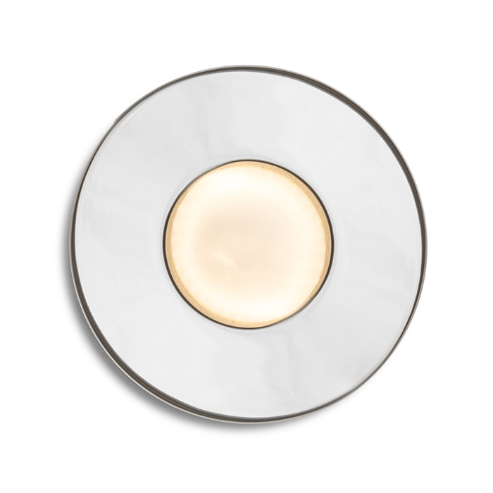 Corp de iluminat metalic încorporat, potrivit pentru medii umede în crom lucios sau nichel mat, SPLASH R încastrat 230V LED GU10 8W IP65