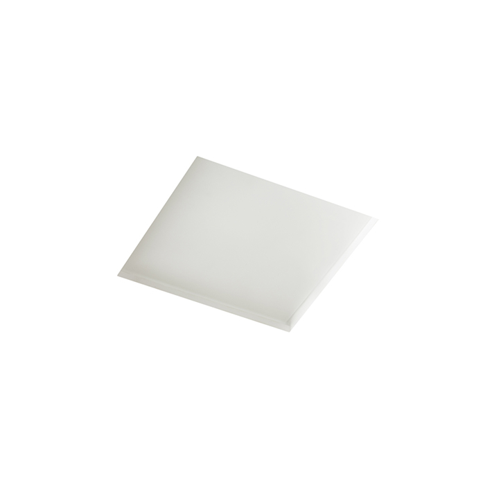 Corp de iluminat pătrat din gips încastrat cu sticlă din satin pentru sursă de lumină cu soclu GU10, DAN SQ 80 în rigips 230V LED 8W