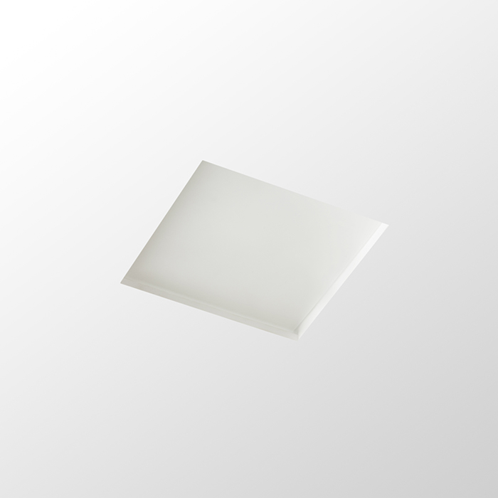 Corp de iluminat pătrat din gips încastrat cu sticlă din satin pentru sursă de lumină cu soclu GU10, DAN SQ 80 în rigips 230V LED 8W