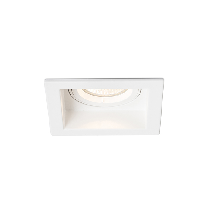 Corp de iluminat pătrat încastrat pentru tavan din gips-carton, cu înclinare, pentru fasung GU10, ACASA alb 230V LED 8W