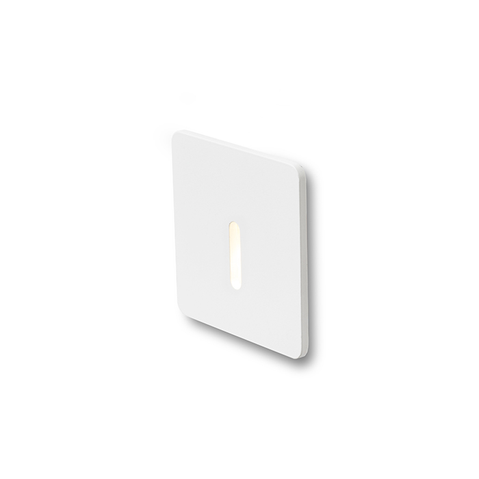 Corp de iluminat pătrat LED încastrat de perete cu fascicul de lumină îngustă, IRIA SQ alb 230V 3W 10° 3000K