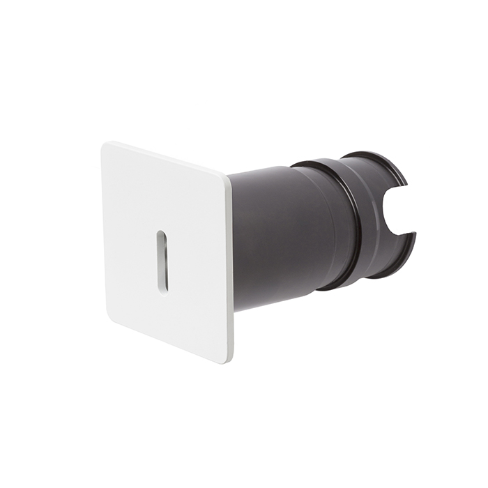 Corp de iluminat pătrat LED încastrat de perete cu fascicul de lumină îngustă, IRIA SQ alb 230V 3W 10° 3000K