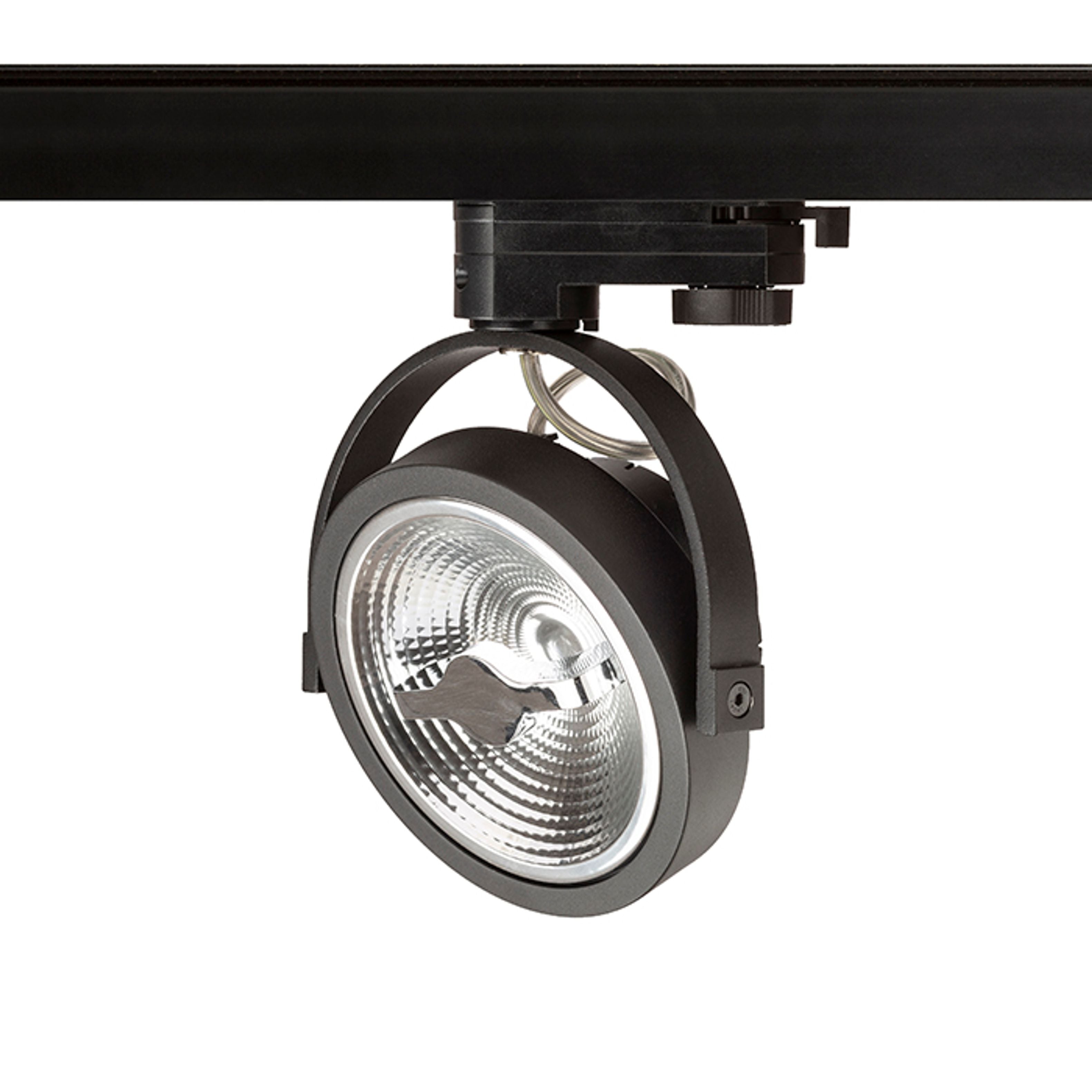 Corp de iluminat pentru șină cu 3-circuite, KELLY LED DIMM sina cu negru 230V 12W 24° 3000K