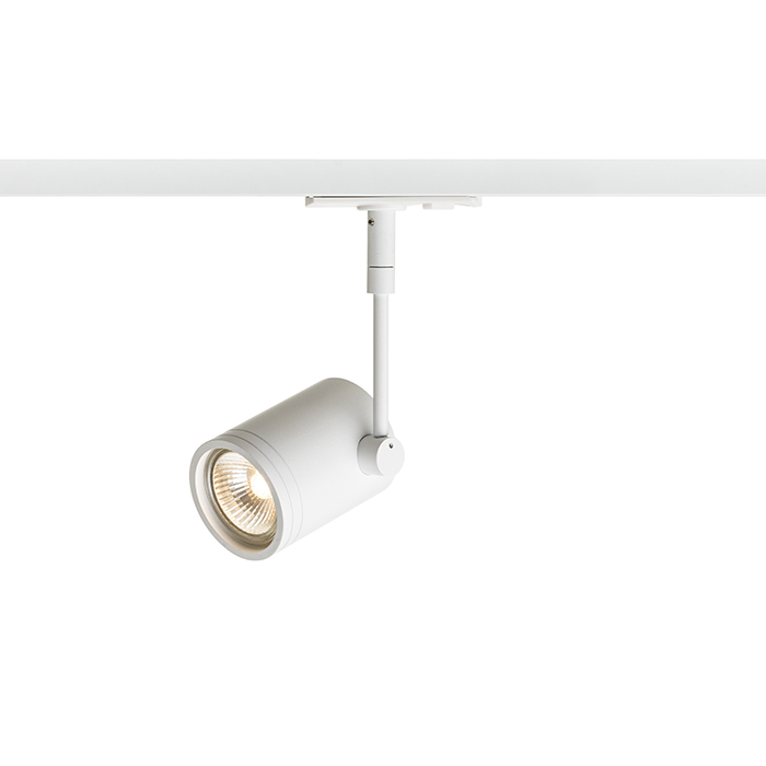 Corp de iluminat pentru șină cu un singur circuit în doua variante de culori, BEEBA I cu 1-circuit alb 230V LED GU10 8W
