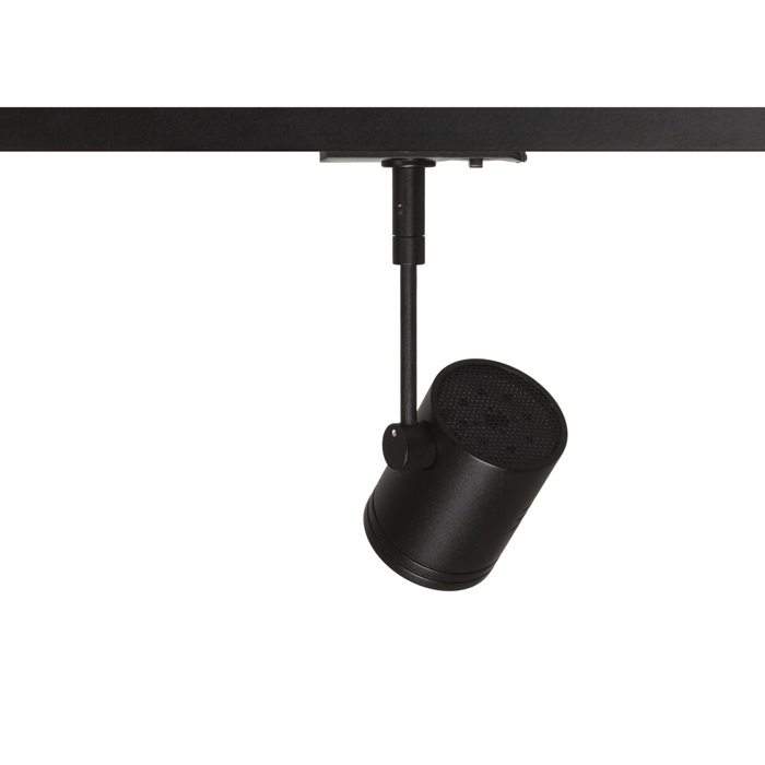 Corp de iluminat pentru șină cu un singur circuit în doua variante de culori, BEEBA I cu 1-circuit negru 230V LED GU10 8W